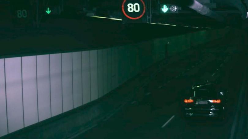 Sandilands was caught speeding in a tunnel in Sydney.