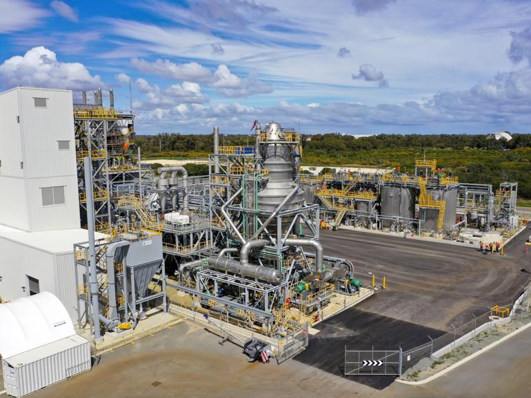 BHP Nickel West's nickel sulphate plant at the Kwinana refinery.