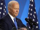 Joe Biden mistakenly introduced Ukrainian President Volodymyr Zelenskiy as "President Putin". (AP PHOTO)