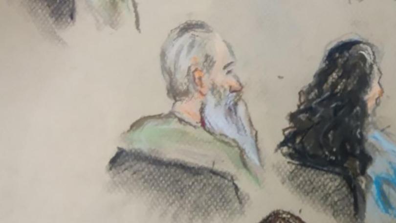 Sketch showing Brendan Stevens in court (file image)