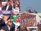 The moment counter-snipers react as former President Donald Trump is shot at at a rally has been captured by a member of the crowd.