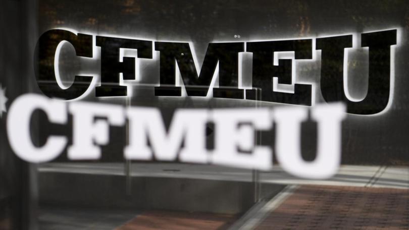 The CFMEU's national office will take on senior executive powers in place of the Victorian branch. (Lukas Coch/AAP PHOTOS)