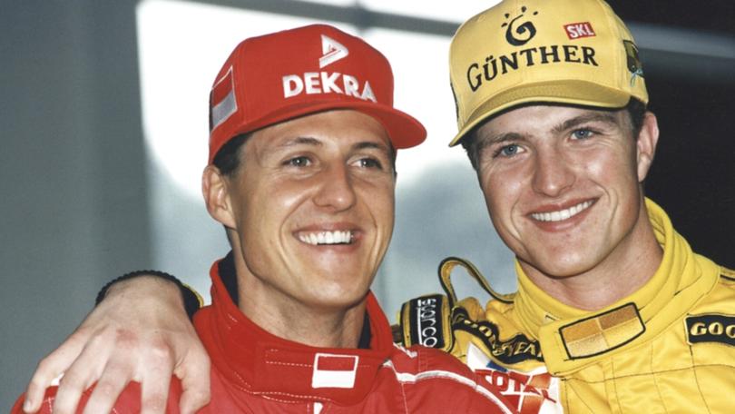 Michael and Ralf Schumacher pictured during their time in F1 together.