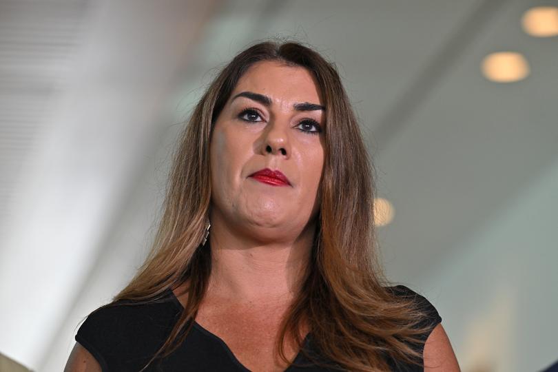 Independent Senator Lidia Thorpe at a press conference at Parliament House, in Canberra, Thursday, March 21, 2024. (AAP Image/Mick Tsikas) NO ARCHIVING