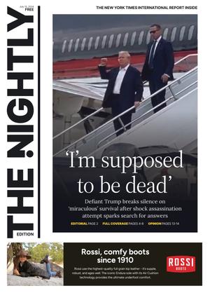 The front page of The Nightly for 15-07-2024