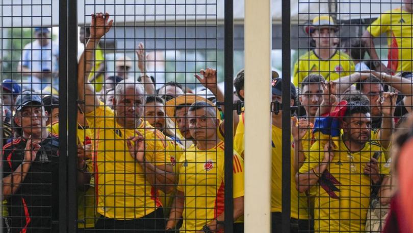 The disorder around the Copa America final led police to lock stadium gates leaving fans outside.