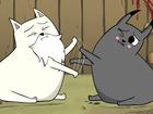 Exploding Kittens Season 1 (L to R) Tom Ellis as Godcat and Sasheer Zamata as Devilcat in Exploding Kittens Season 1. Cr. COURTESY OF NETFLIX  2024