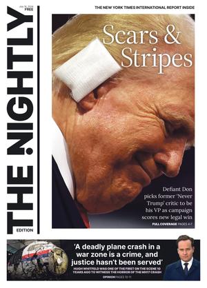 The front page of The Nightly for 16-07-2024