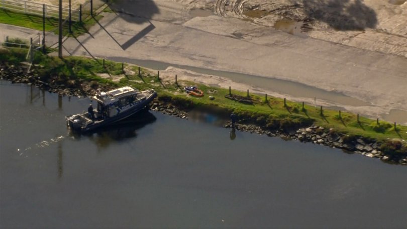 The bodies of a man and woman were found in the Maribyrnong River.