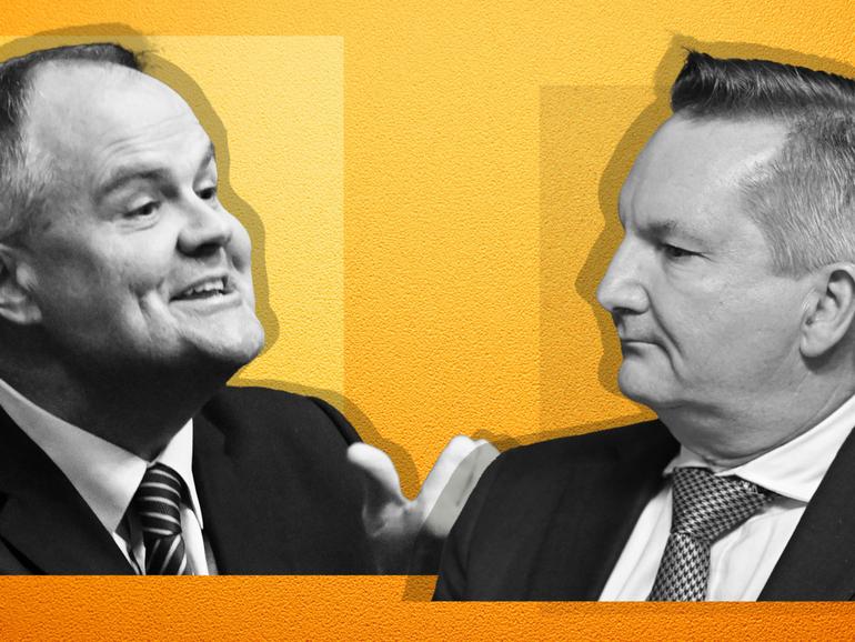 Shadow Energy Minister Ted O’Brien (left) and current minister Chris Bowen (right) are squaring off on both sides’ differing power policies.