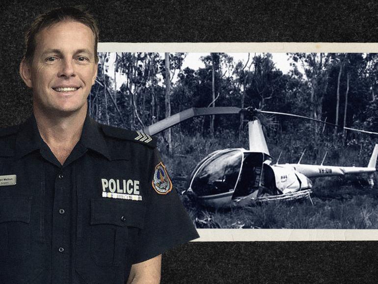 Veteran NT police officer Neil Mellon was jailed for his actions at the scene of a deadly helicopter crash, along with a string of additional offences. 