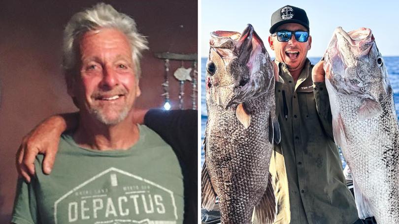 Fisherman John Craike, left, is fighting for life after he and son Ry, right, were injured after their catamaran collided with a whale.