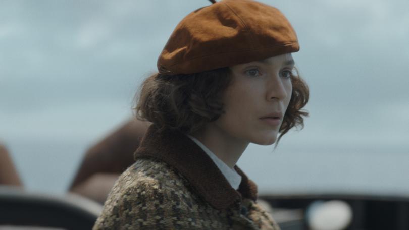 Tilda Cobham-Hervey as Meg Ederle in Disneys live-action YOUNG WOMAN AND THE SEA. Photo courtesy of Disney.  2024 Disney Enterprises Inc. All Rights Reserved.