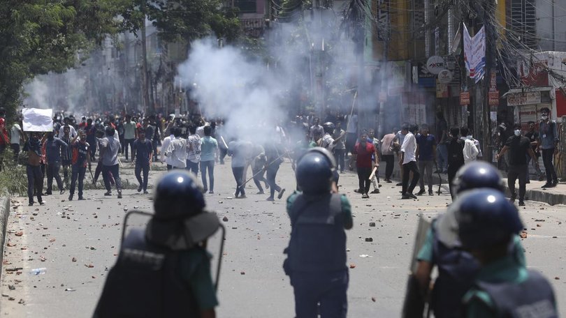 More than 100 died when students protesting job quotas clashed with Bangladesh police.