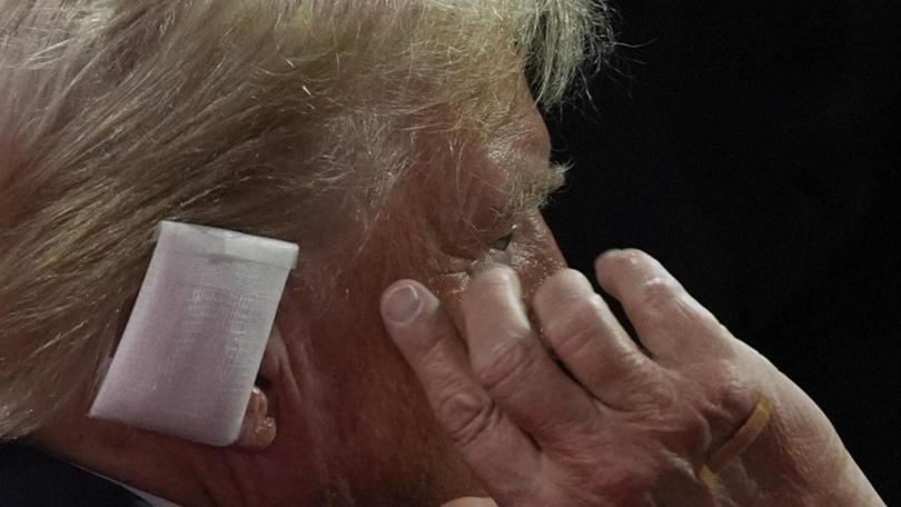 Republican presidential candidate Donald Trump sustained an ear injury after a shooting at a rally.