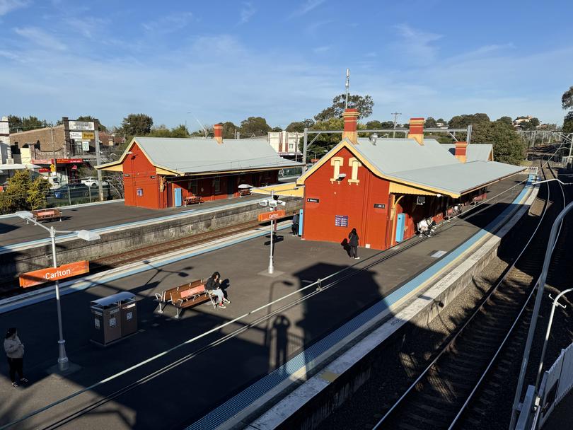 Carlton train station, where the tragic accident took place. 