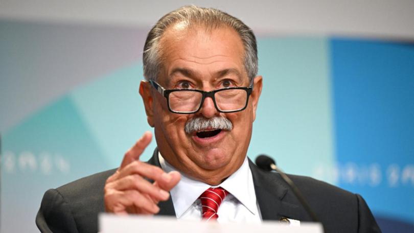 Organsing committee boss Andrew Liveris updated the IOC on preparations for the Brisbane 2032 Games. (Dave Hunt/AAP PHOTOS)