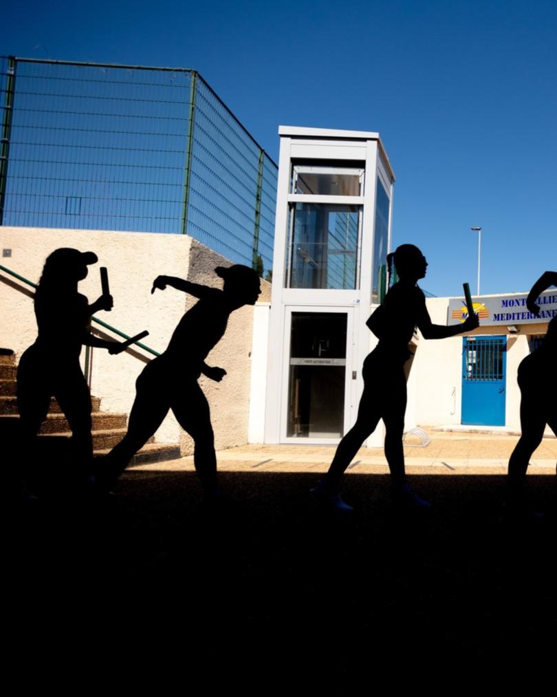 The Aussie athletes are training hard at the facility in Montpellier. 