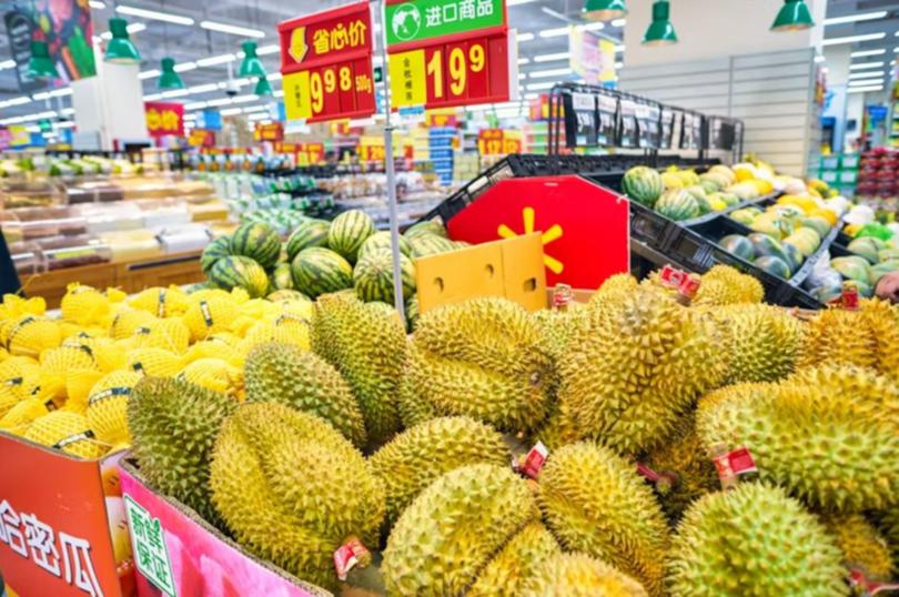 Durians for sale at a store in Shenzhen, China. Shutterstock