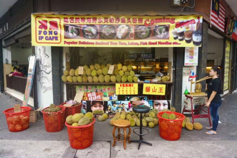 Durian is sold on the streets across several countries in South-East Asia.