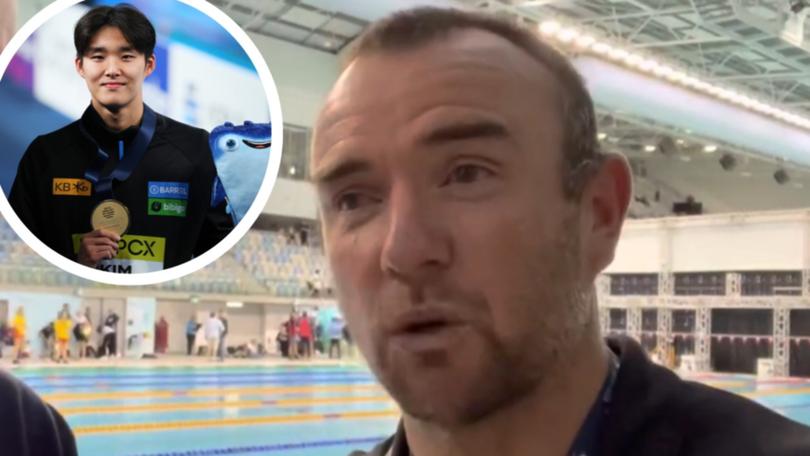 Michael Palfrey says he hopes a Korean athlete wins the 400m freestyle gold medal.
