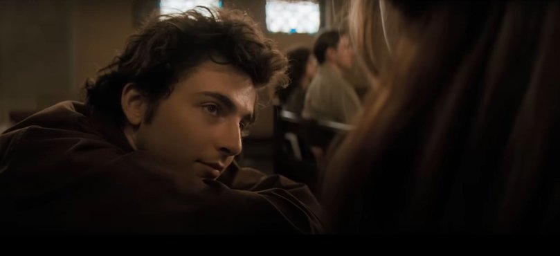 Timothee Chalamet as Bob Dylan in A Complete Unknown.