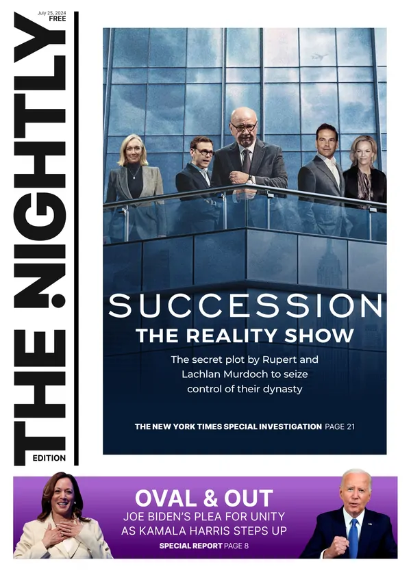 The front page of The Nightly for 25-07-2024