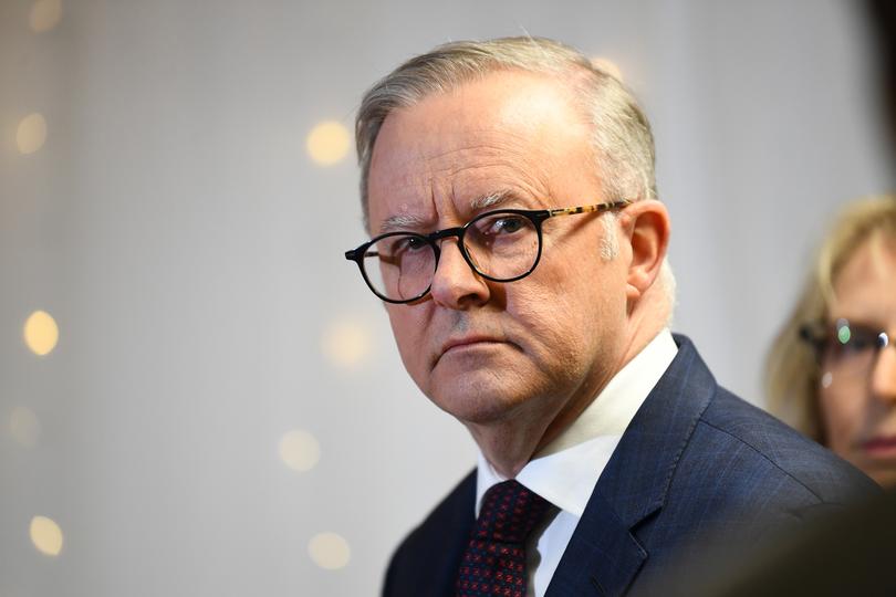 Prime Minister Anthony Albanese speaks to the media at Goodstart Early Learning Red Hill in Brisbane, Wednesday, July 17, 2024. (AAP Image/Jono Searle) NO ARCHIVING