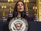"Ours is a fight for the future," US presidential hopeful Kamala Harris says. (AP PHOTO)