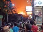 A major fire engulfed a number of houses and shops in Seminyak.