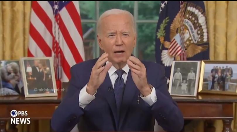 The deep fake video based on Joe Biden's announcement of his withdrawal from the 2024 US Presidential race.