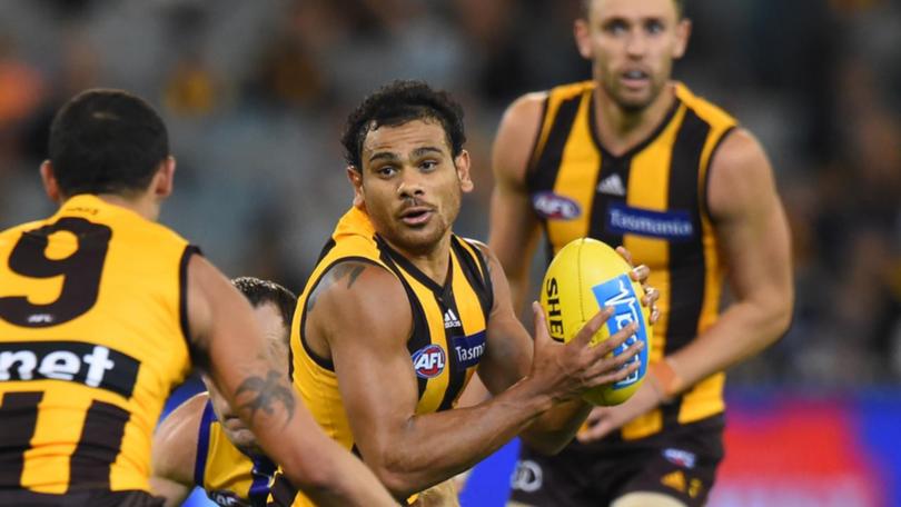 Cyril Rioli and his wife are leading a statement of claim against Hawthorn for alleged racism. (Mal Fairclough/AAP PHOTOS)