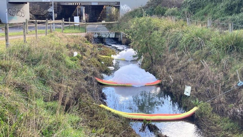 Testing after a huge Melbourne factory fire revealed acetone but overall, waterways were healthy. (HANDOUT/MELBOURNE WATER)