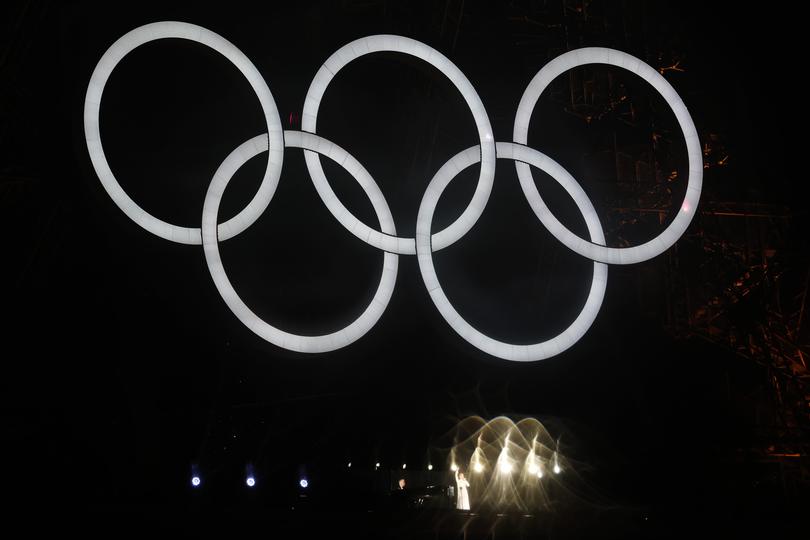 PARIS, FRANCE - JULY 26: Canadian Singer Celine Dion performs on the Eiffel Tower at the conclusion of the opening ceremony of the Olympic Games Paris 2024 on July 26, 2024 in Paris, France. (Photo by Justin Setterfield/Getty Images)