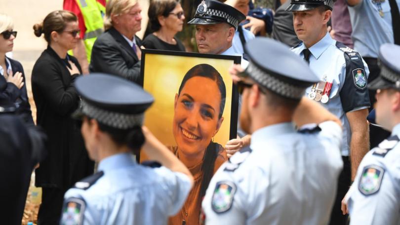 Constable Rachel McCrow was one of two officers killed in the Wieambilla shooting. (Jono Searle/AAP PHOTOS)