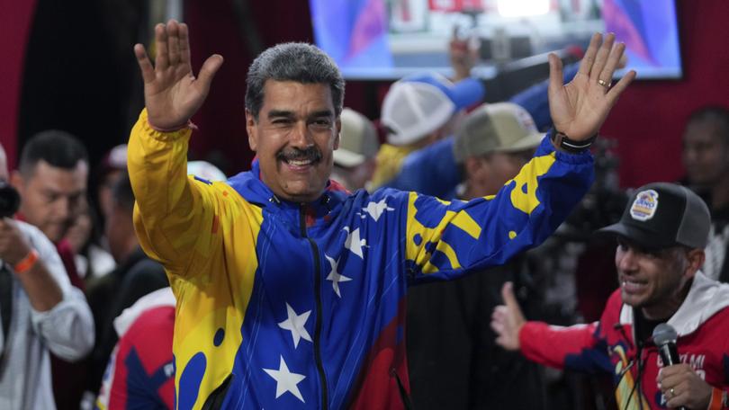 President Nicolas Maduro addresses supporters after electoral authorities declared him the winner of the presidential election.