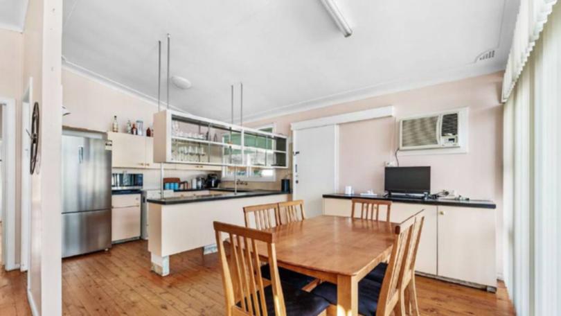 The kitchen and dining room.