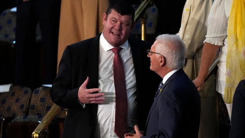 James Packer at the US Congress to listen to Israeli Prime Minister Benjamin Netanyahu’s speech.