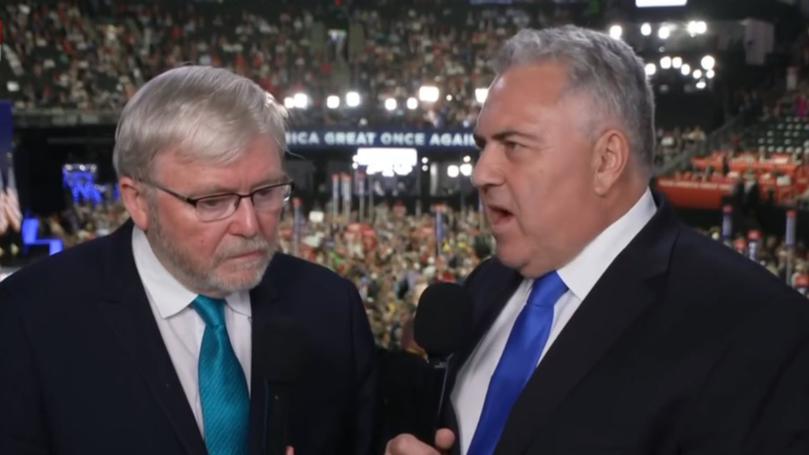 Joe Hockey interviews Kevin Rudd at the Republican convention