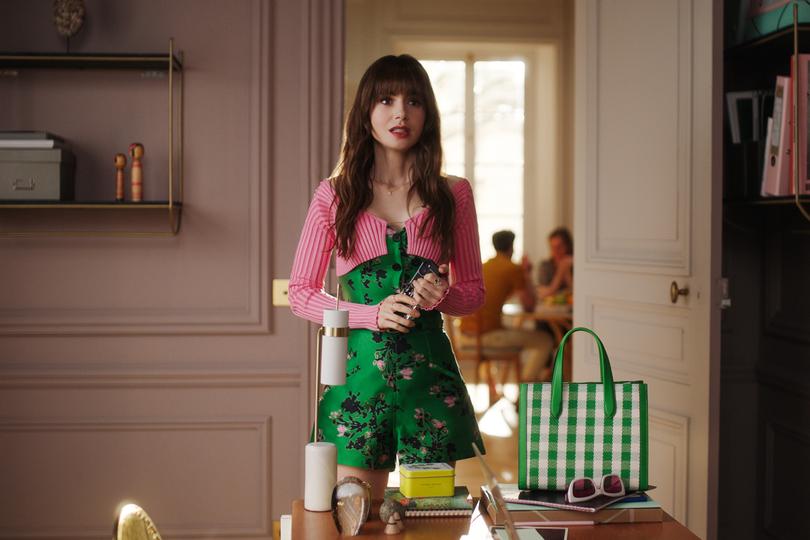 Lily Collins in the fourth season of Emily in Paris.