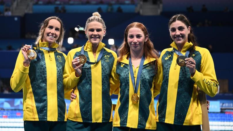 An on-air remark made after Australia's Olympic 4x100m freestyle win has seen a commentator axed.