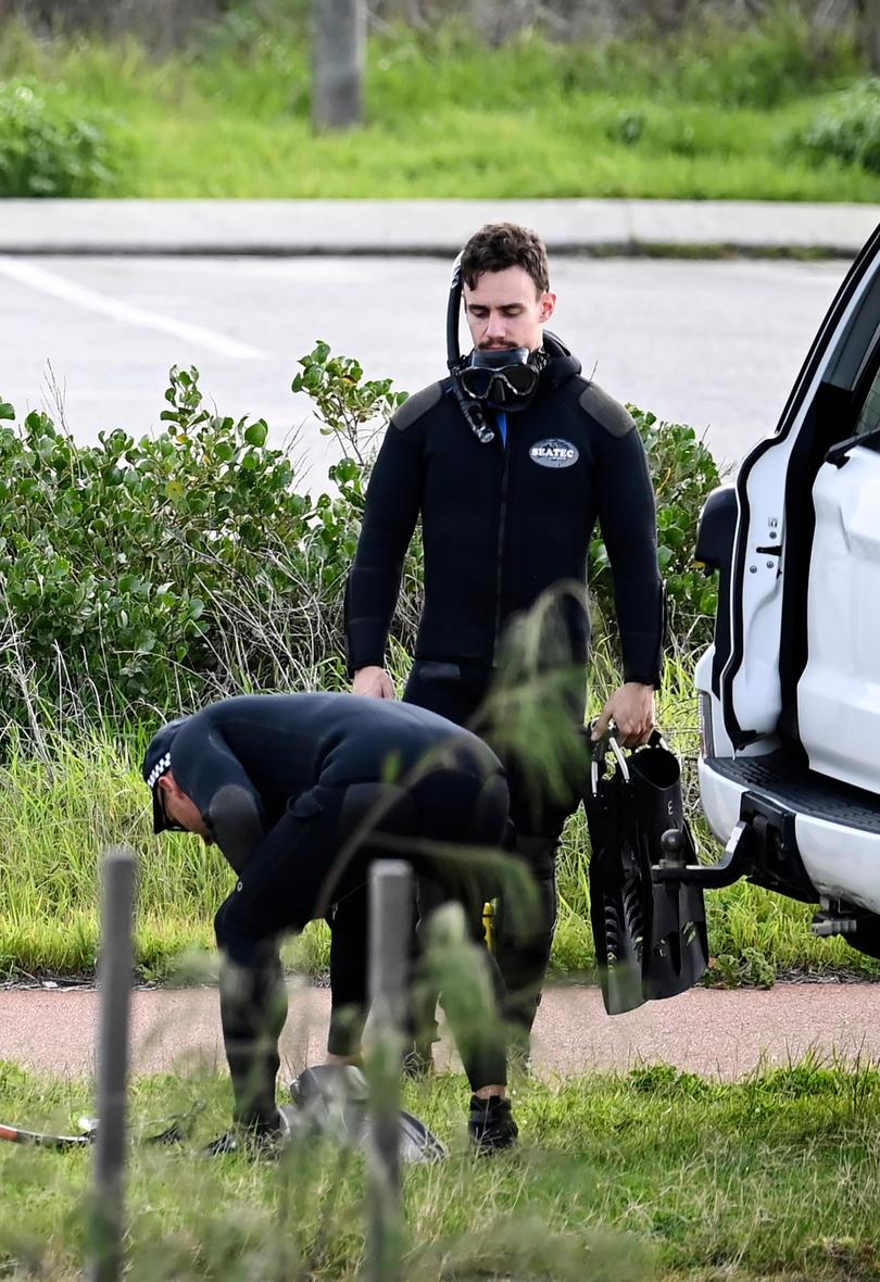 Divers were called into help the search.