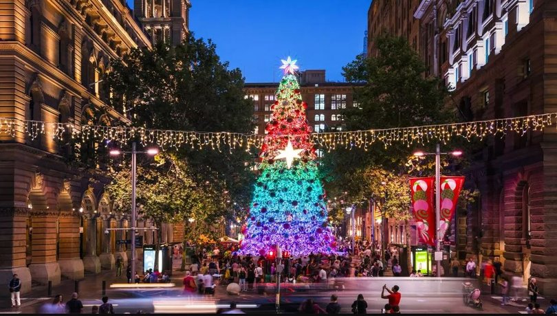 Martin Place Christmas tree in Sydney.