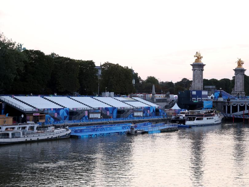 The Siene river near the start of the men's triathlon.