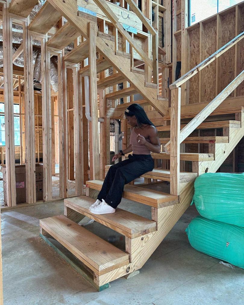 Away from the spotlight and the thrill of competition Simone Biles is building a dream home.