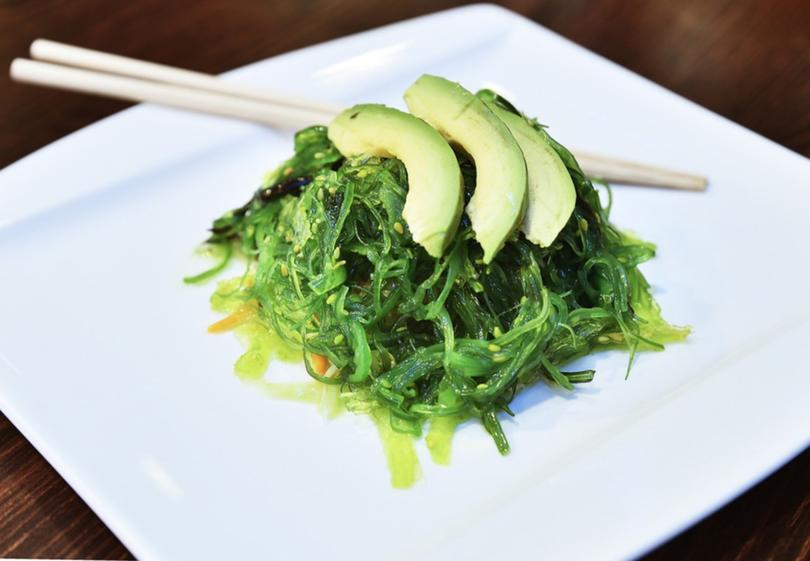 food, salad, wakame