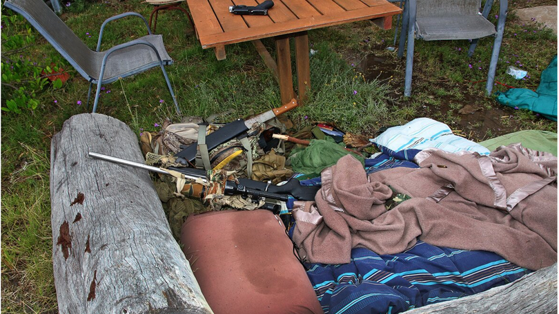 More weapons found on the property.