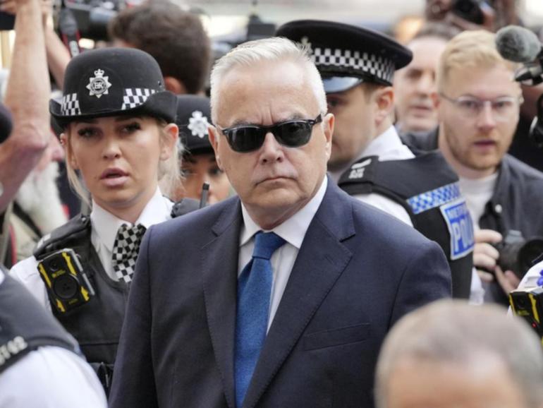 Huw Edwards indicated guilty pleas to three charges at London's Westminster Magistrates Court. (AP PHOTO)