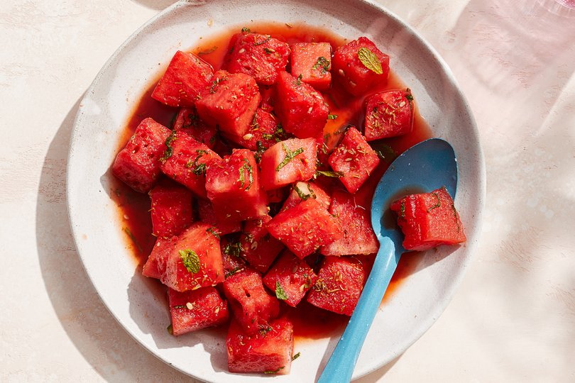 Melon that needs a flavour boost can be prepared many ways, including chaat. Props styled by Paige Hicks. Food styled by Simon Andrews.