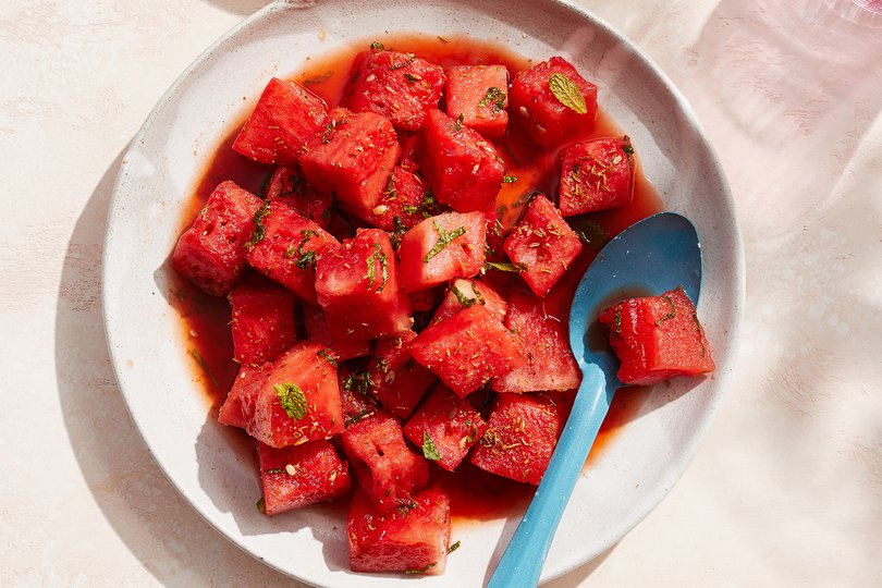 Melon that needs a flavour boost can be prepared many ways, including chaat. Props styled by Paige Hicks. Food styled by Simon Andrews. 